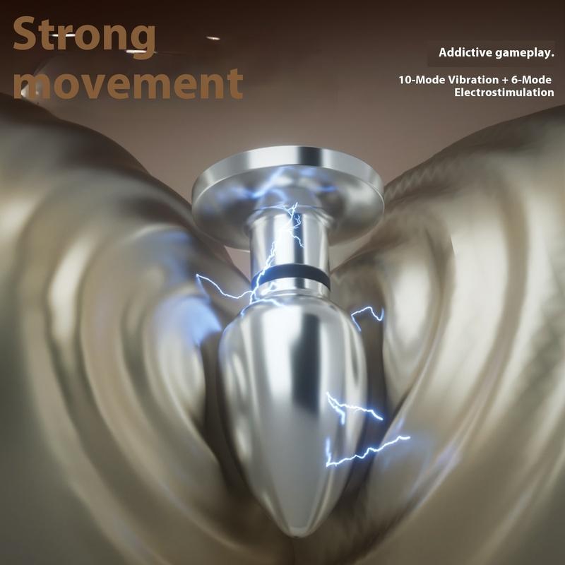 Мужской анальный стимулятор с электрошоком Металлический вибрирующий анальный стимулятор с пультом дистанционного управления Проникающий анальный вибратор Эротические товары Взрослые секс-игрушки
