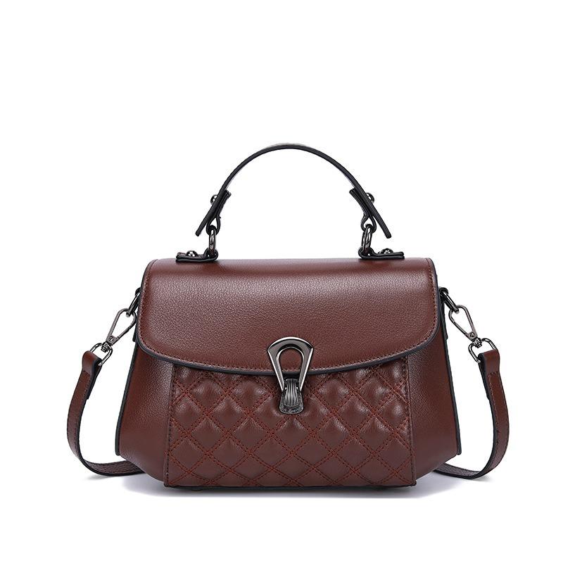 Genuine Leather Handbag Women's Niche Top Layer Cowhide Shoulder Bag Light Luxury Fashion Handbag All Crossbody Bag
