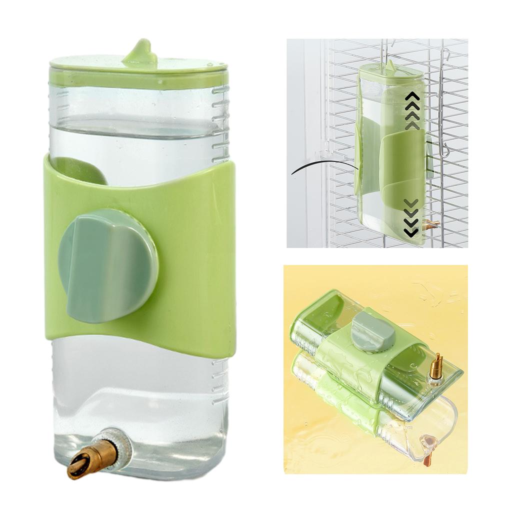 300ml Plastic Small Pet Water Drinking Fountain Bottle Feeder Parrot Dispenser Feeder Cage Hangable Bottles Leak Proof