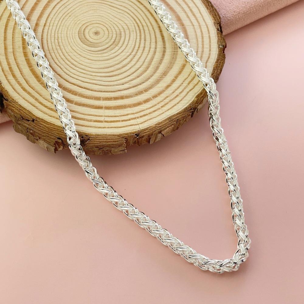 2026 Jewelry Copper Plated 925 Silver 6MM Chopin Necklace 18-24 Inches