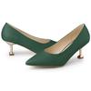 Allegra K Women's Pointed Toe Stiletto High Heels, Dark Green, Size 27.0cm