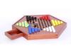 Checker Glass Marbles Wooden Tabletop Game, Chess, Card Game, Competitive Puzzle Toy with Drawer-style Storage.
