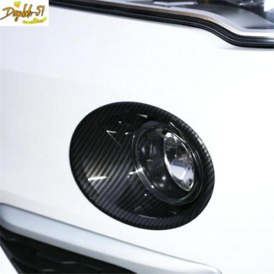 2×Carbon Fiber ABS Front Fog Light Lamp Cover Trim Fits For BMW X1 F48 2016-