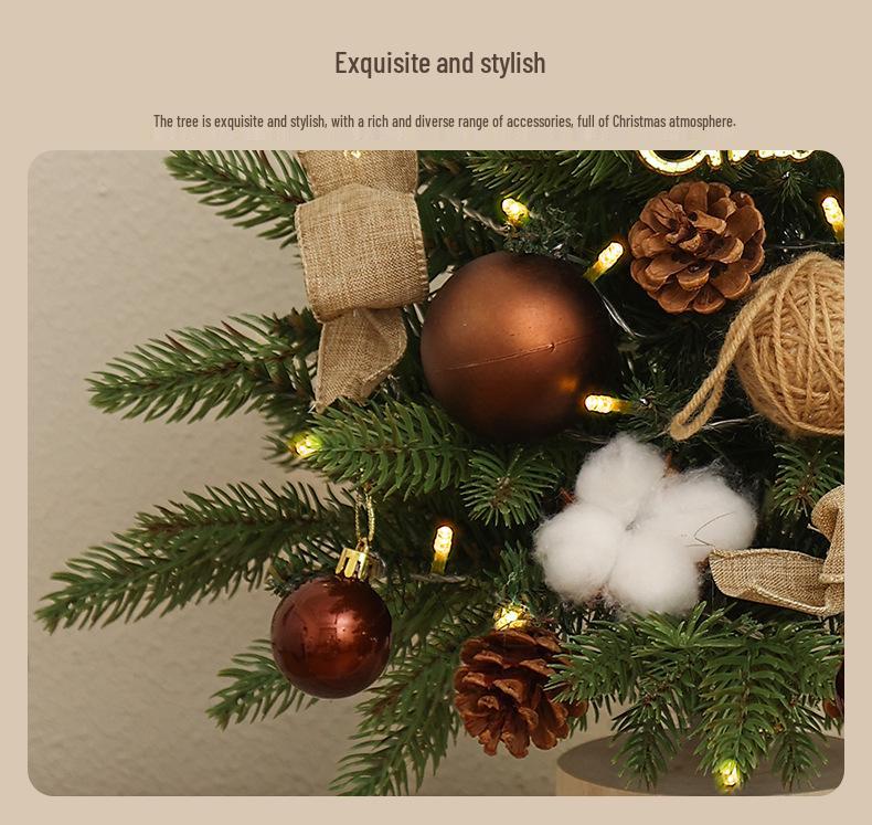 45/60cm Christmas Tree with Ornaments - Ideal for Home, Mall, or Reception Décor