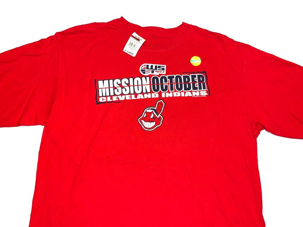 Rare! Vintage 2007 Cleveland Indians Chief Wahoo World Series T-Shirt New NWT XL Unisex T-Shirt