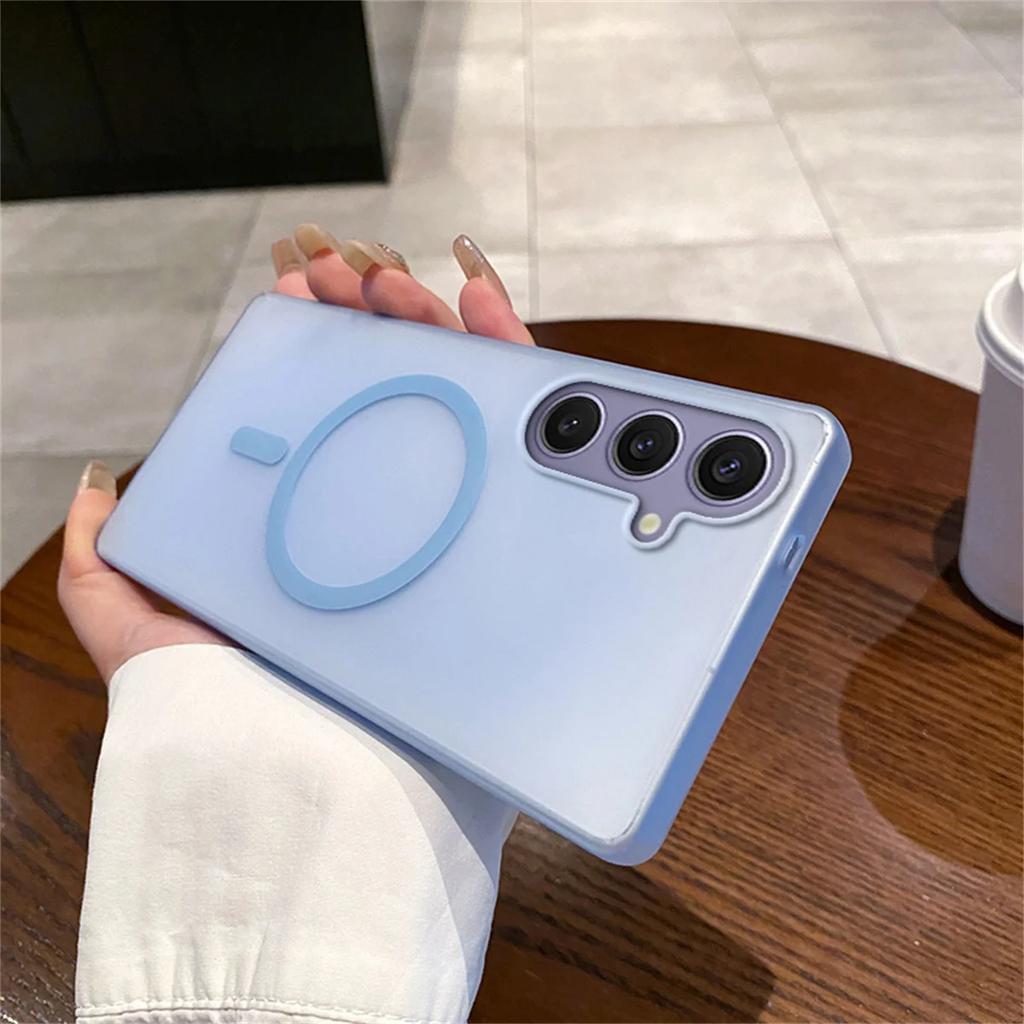 Премиальный матовый прозрачный чехол для Magsafe для Samsung Galaxy A57/37/27/17/07 A56/36/26/16/06 A55/35/25/15/05S Магнитная беспроводная зарядка Противоударная крышка