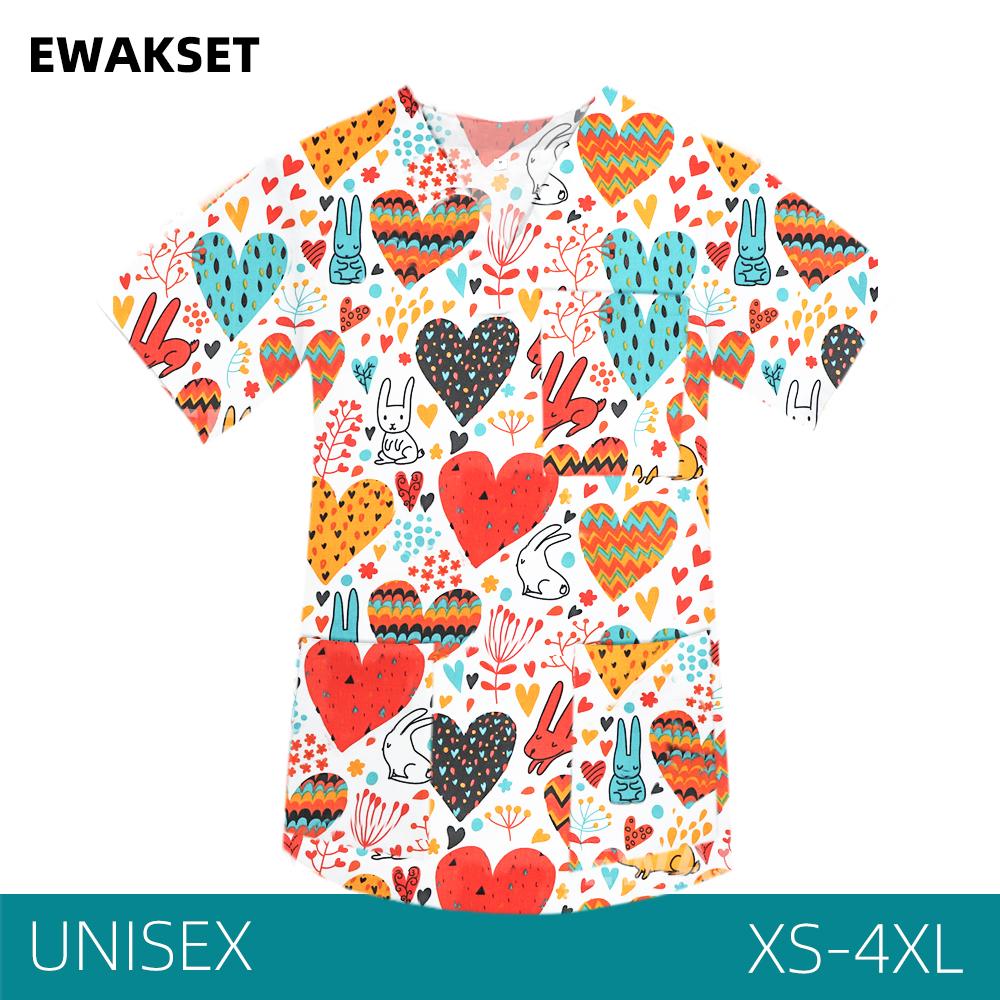 Женский скраб, медицинская форма, косметические скрабы с принтом, топы, брюки, одежда для медсестер, спа, больничная клиническая хирургическая форма, большие размеры