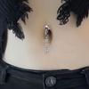 Stylish Zirconia No Piercing Belly Button Clip Easy To Wear Navel Ring Adjustable Comfort Fit Copper Body Jewelry