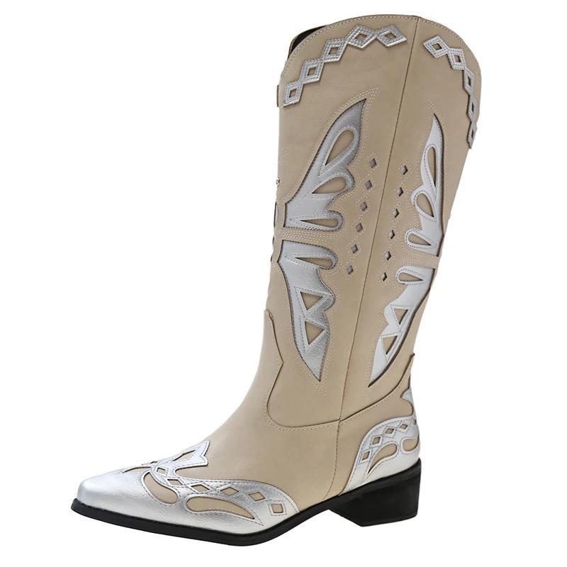 Женские полусапоги челси с острым носком и толстым средним каблуком, обувь в стиле ретро, дизайнерская, 2024, зима, новый бренд, готика, платье, zapatillas mujer