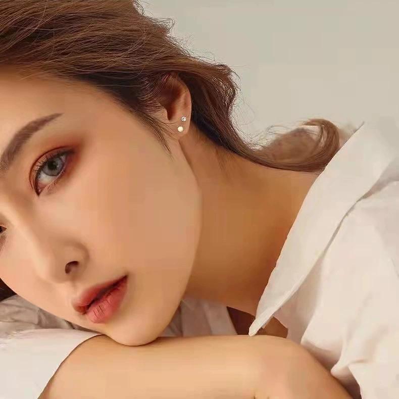 1 пара классических сережек-гвоздиков из стерлингового серебра 925 пробы для женщин, проколотых ушей цирконием, хирургическая сталь, украшения для ушей для мужчин, мальчиков, женщин и девочек