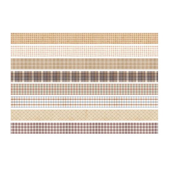 8 Rolls Retro Washi Tape Set Vintage Decorative Masking Tape for Scrapbooking Journaling Supplies DIY Crafts Gift Wrapping