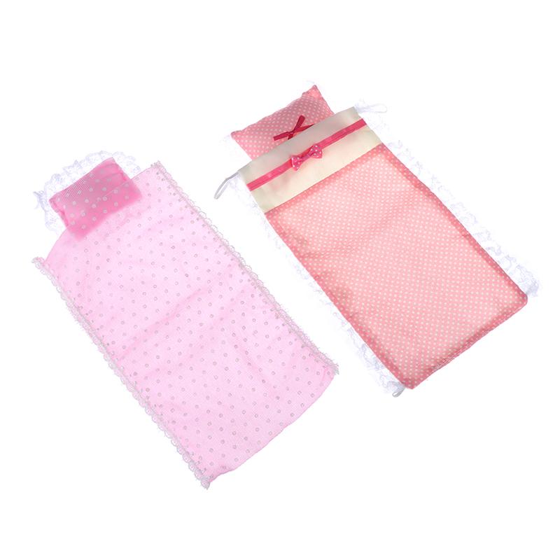 Dollhouse Single Mattress with Pillows 1/12 Dolls House Bedroom Furniture Children's home toy doll pillow