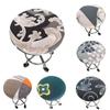 Round Elastic Chair Cover Slipcover Floral Printed Stretch Bar Stool Seat Cover