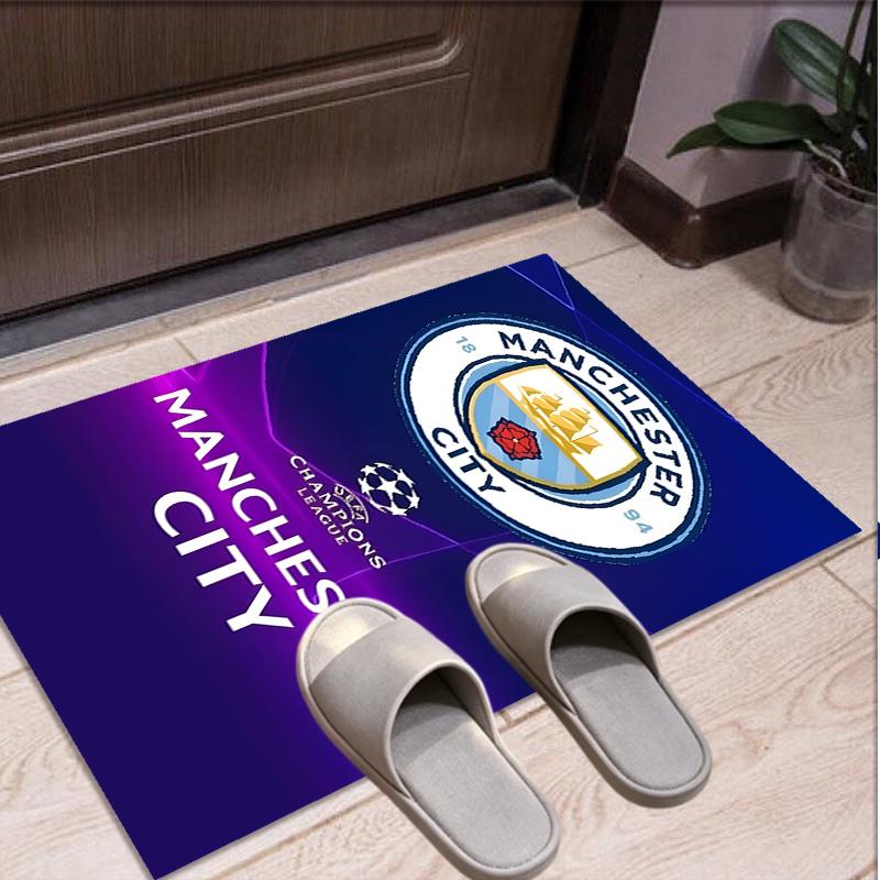 Football team City FC Pattern Rug, Indoor/Outdoor Mat, for Picnic, Gameroom, Bedroom, Office, Living Room, Home Decor Carpet, Birthday Gift