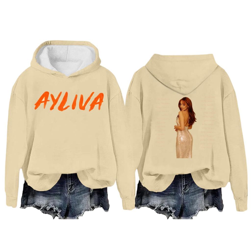 Women's Fashion Casual Long Sleeve Loose Printed Pullover Sports Long Sleeve Hooded Sweatshirt