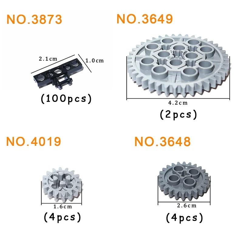 Технические звеньевые цепи шестерни колеса резиновая заглушка MOC строительные блоки кирпичи высокотехнологичные гусеницы для танка автомобиля модифицированные DIY большой набор игрушки