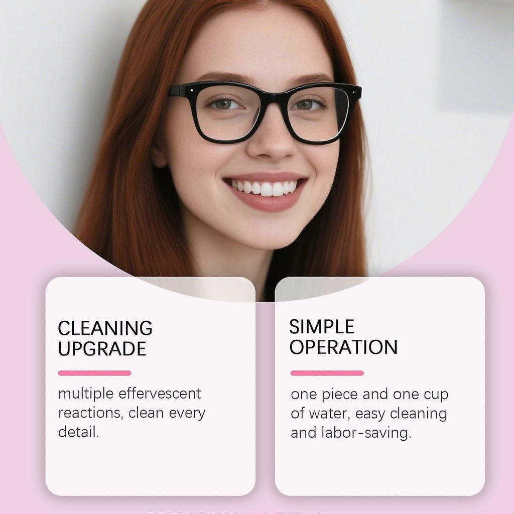 Denture Cleaning Effervescent Tablets Clean Impurities In The Corners Of Dentures To Keep Them Fresh, Clean And Comfortable To Wear
