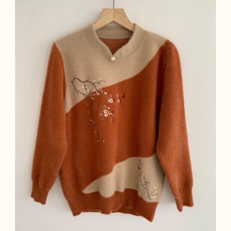 Женский свитер с флисовой подкладкой, теплый вязаный пуловер, топы с длинным рукавом, осенне-зимнее термобелье