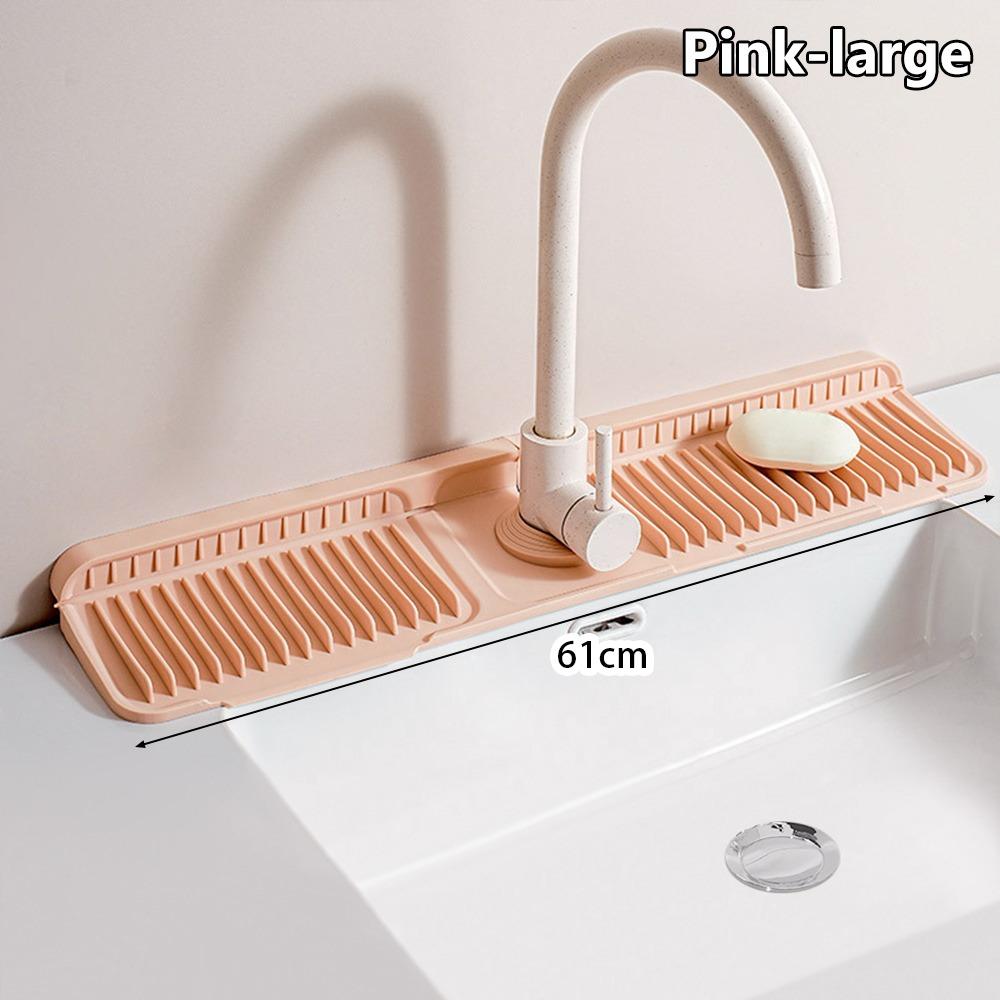 1Pcs Silicone Quick-drying Sink Mat Drying Pad Splash Guard  for Bathroom Kitchen Sink Faucet