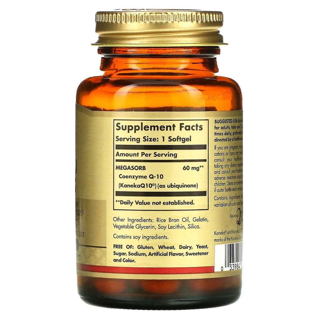 Solgar Megasorb CoQ-10, 60 Mg, 120 Softgels