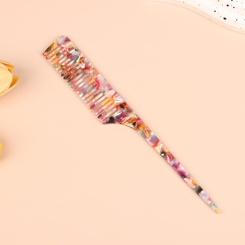 Высококачественный ацетатный корейский стиль, простая мраморная текстура, длинная ручка, заостренный хвост, антистатическая парикмахерская расческа