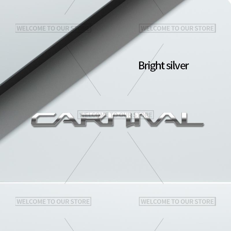 AANA1 3D Car Styling For Kia Carnival Letter Emblem HEV LX EX SX Prestige Badge Metal Stickers Rear Trunk Decals Auto Accessories