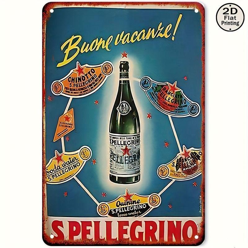 Винтажный настенный плакат с напитками Металлическая жестяная табличка 20x30 см