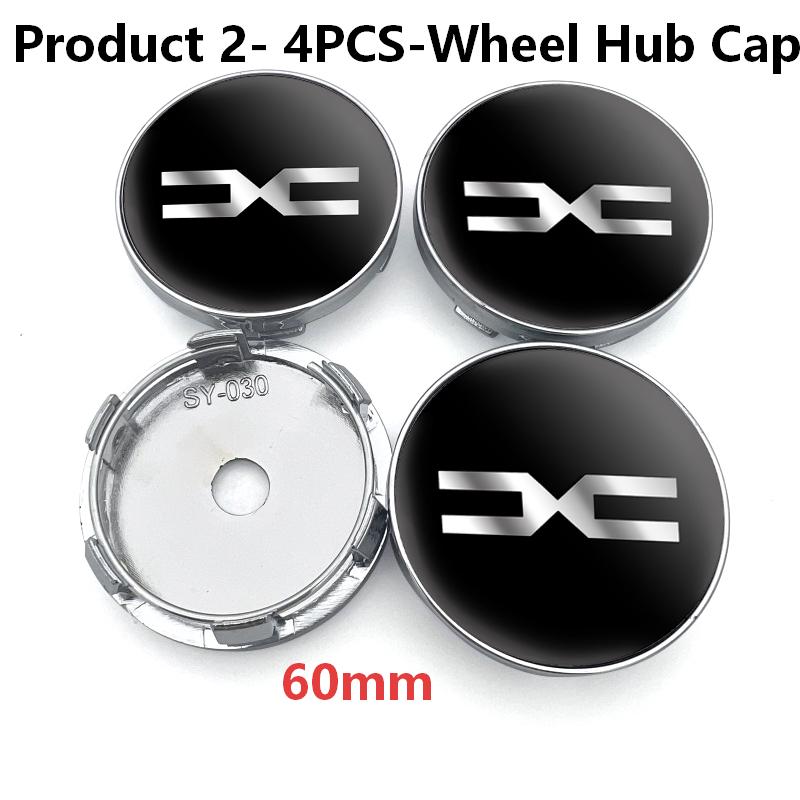 4PCS Anti-Friction Car Hub Cap Kit 56mm-Wear Resistant Car Sticker Fit Dacia Sandero Duster Jogger Spring Logan Bigster Lodgy