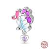 Fashion S925 Silver Colorful Butterfly Dragonfly Hummingbird Spring Series Charms Beads Fit  S925 Original Bracelet Jewelry