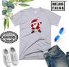 Santa Dab T Shirt Dancing Santa Joke Fun Elf Christmas Lights Xmas Gift Unisex Top