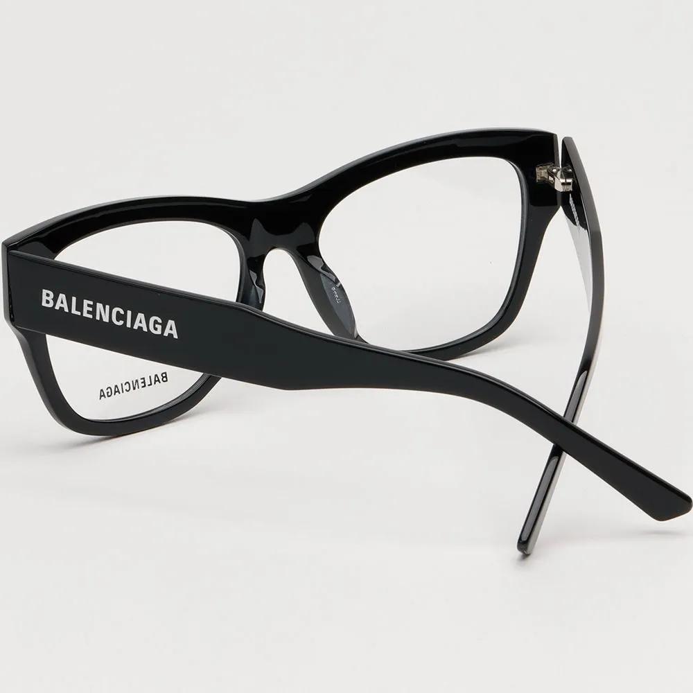 Balenciaga Eyeglass Frames BB0309O 001 Horn-rimmed Black Square Fashion