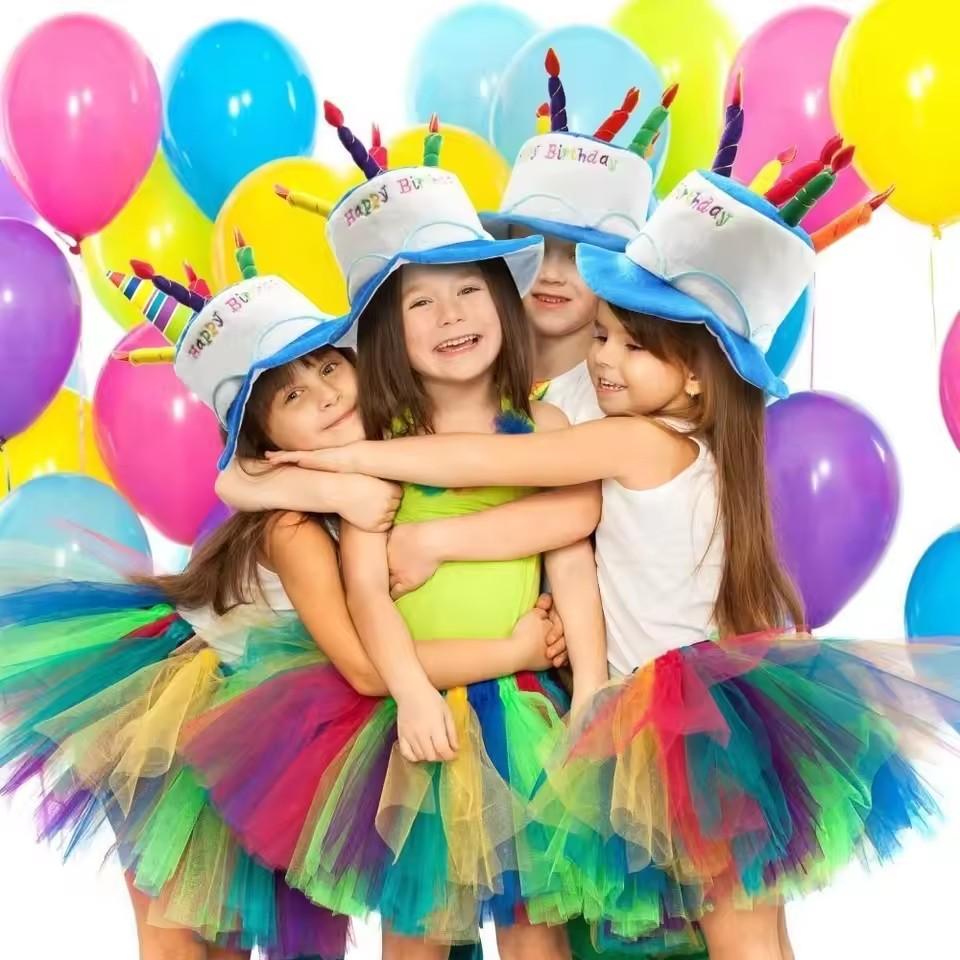 Adult Men Women Clown Circus Hat Elf Caps Birthday Candle Headwear Halloween Cosplay Costume Party Props Wedding Festival