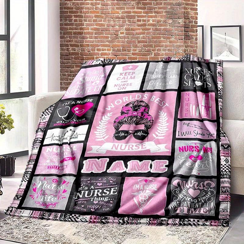 Nurse Customize Your Name Blanket Warm Comfortable And Soft Blankets Are Suitable For Home Lunch Break Blanket Office Sofa Sofa Gift To Relatives And