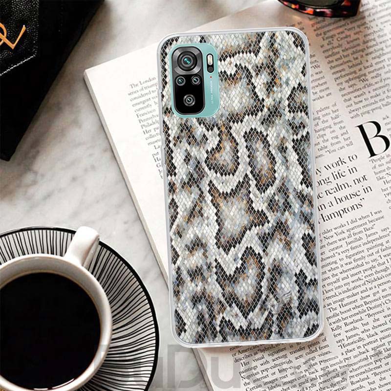 Pink Snake Skin Printing Drawing Cover For Xiaomi Redmi Note 14 13 12S 12 11 Pro Plus Phone Case 11S 10S 10 11E 11T 14Pro 13Pro