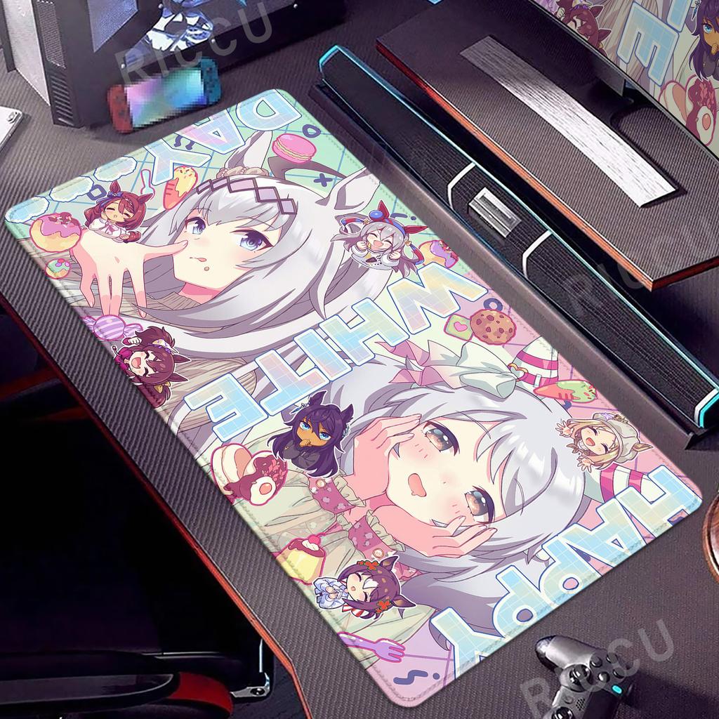 Коврик для мыши Umamusume Милая Аниме Девушка Огури Кап Компьютерный Геймер Нескользящий Коврик для Мыши XXL HD Геймерская Pretty Derby Настольный Коврик Аксессуары для ПК