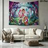 Enchantimals Wall Tapestry Aesthetic Wall Hanging Printed Fabric Blanket Decorative Tapestries for Bedroom Living Room Home Decor