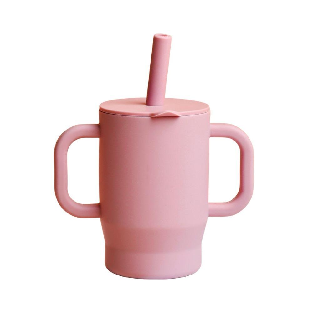 Heat-resistant Baby Straw Cup Food Grade Silicone Baby Training Cup Feeding Cup  Milk