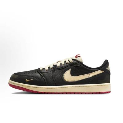 Nigel Sylvester x Air 1 Low OG Better With Time Мужские Кроссовки Кремовый Черный Муслин IB8958-001