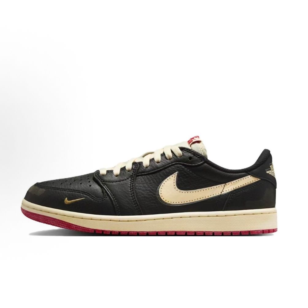 Nigel Sylvester x Air Jordan 1 Low OG Better With Time Мужские Кроссовки Кремовый Черный Муслин IB8958-001