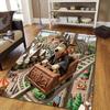 Wallace and Gromit Flannel Pattern Square Carpet,Area Rug,Carpet Rug for Living Room Bedroom Sofa Playroom Decor,Non-slip Floor Mat
