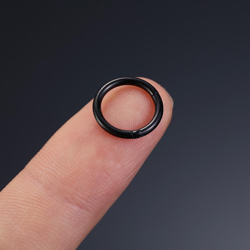 1Pc Unisex Hinged Segment Titanium Steel Ear Helix Tragus Piercing Septum Lip Ring Nose Hoop