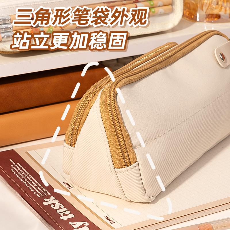 Новый треугольный пенал 2025 года для учениц начальной школы, с высокой ценностью и большой вместимостью, прозрачный пенал для учеников средней школы