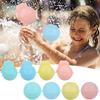4 PACK Reusable Water Balloons Quick Fill Self Sealing Water Bomb Refillable Balls Water Fight Beach Boobs Party Fun Game Summer Outdoor Toys for Kids