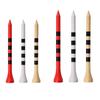 20Pcs Golf Tee Striped Increase Flight Distance Low-Resistance Tip Stabilize 70/83mm Practice Training