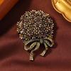 Vintage Champagne-colored Rhinestone Bouquet Brooch
