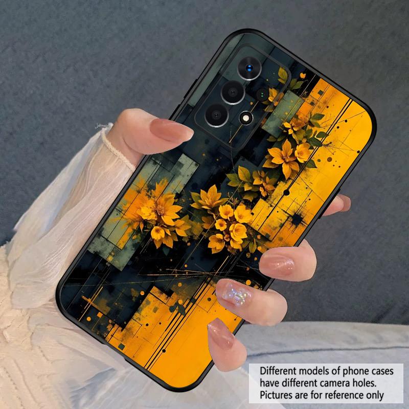 Черный лист Изображение Для Samsung A03 Core A 04 05 06 12 14 15 16 22 23 Galaxy A25 26 4G 34 35 52 53 56 71 73 90 5G мягкий чехол для телефона