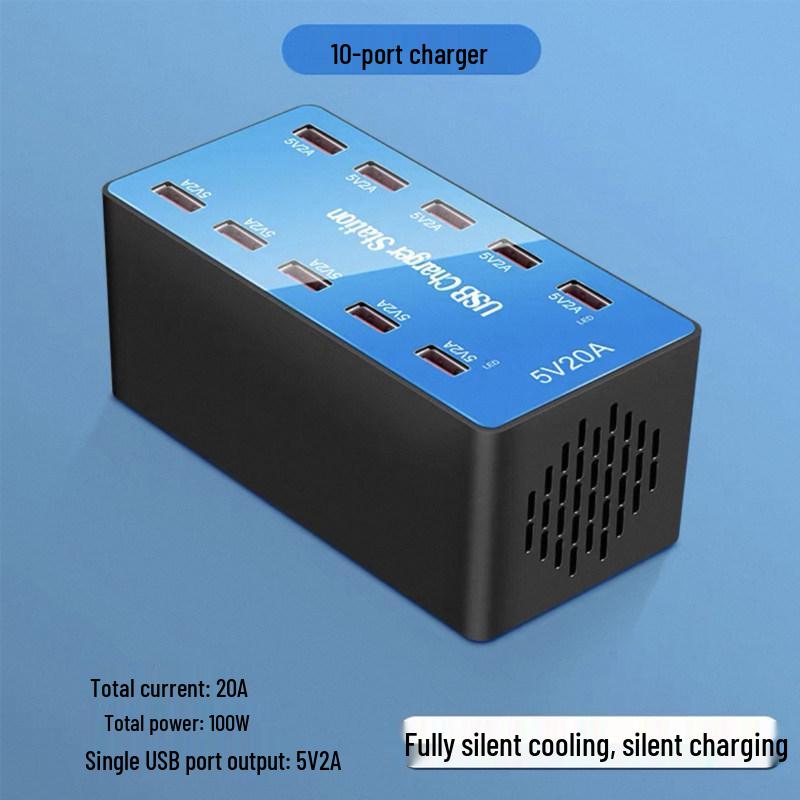 Многопортовая USB-зарядная станция: Быстрое настольное зарядное устройство с 10, 20 или 50 портами для телефонов