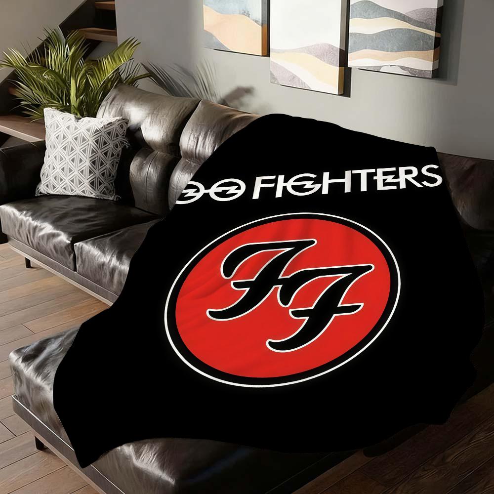 Rock band F-Foo F-Fighters Blanket For Sofa Office Bed Plane Travel Sleep Read Relax Camping Soft And Warm
