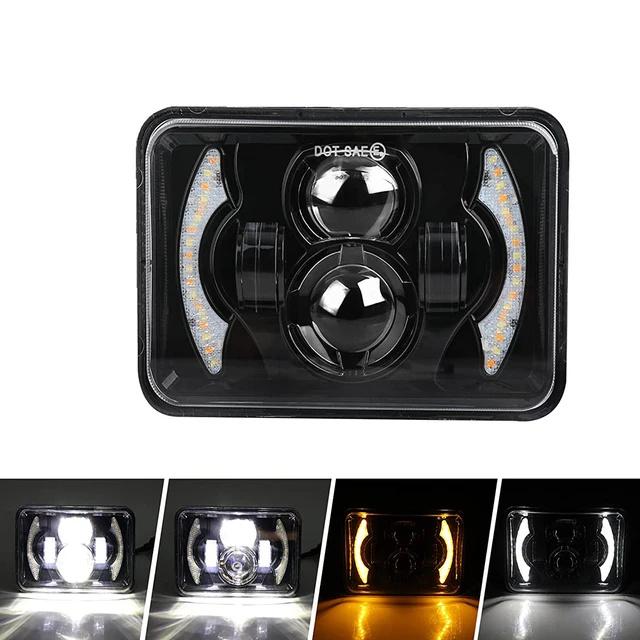 80 Вт 4X6 дюймов светодиодные фары H4 проектор дальнего и ближнего света рабочего света для H4651 H4652 H4656 H4666 автомобиль грузовик переоборудование Offraod