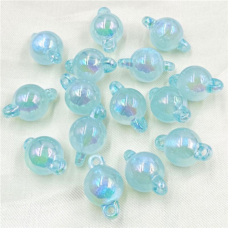 Браслет УФ-тонкое мигание, двойное ожерелье с ушным отверстием, аксессуары, 10 шт., креативные подвески ручной работы, разъем, круглые бусины, изготовление ювелирных изделий, материал «сделай сам»